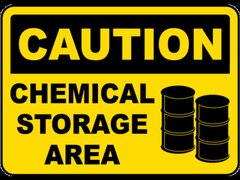 Caution Chemical Storage Area Sign