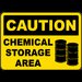 Caution Chemical Storage Area Sign